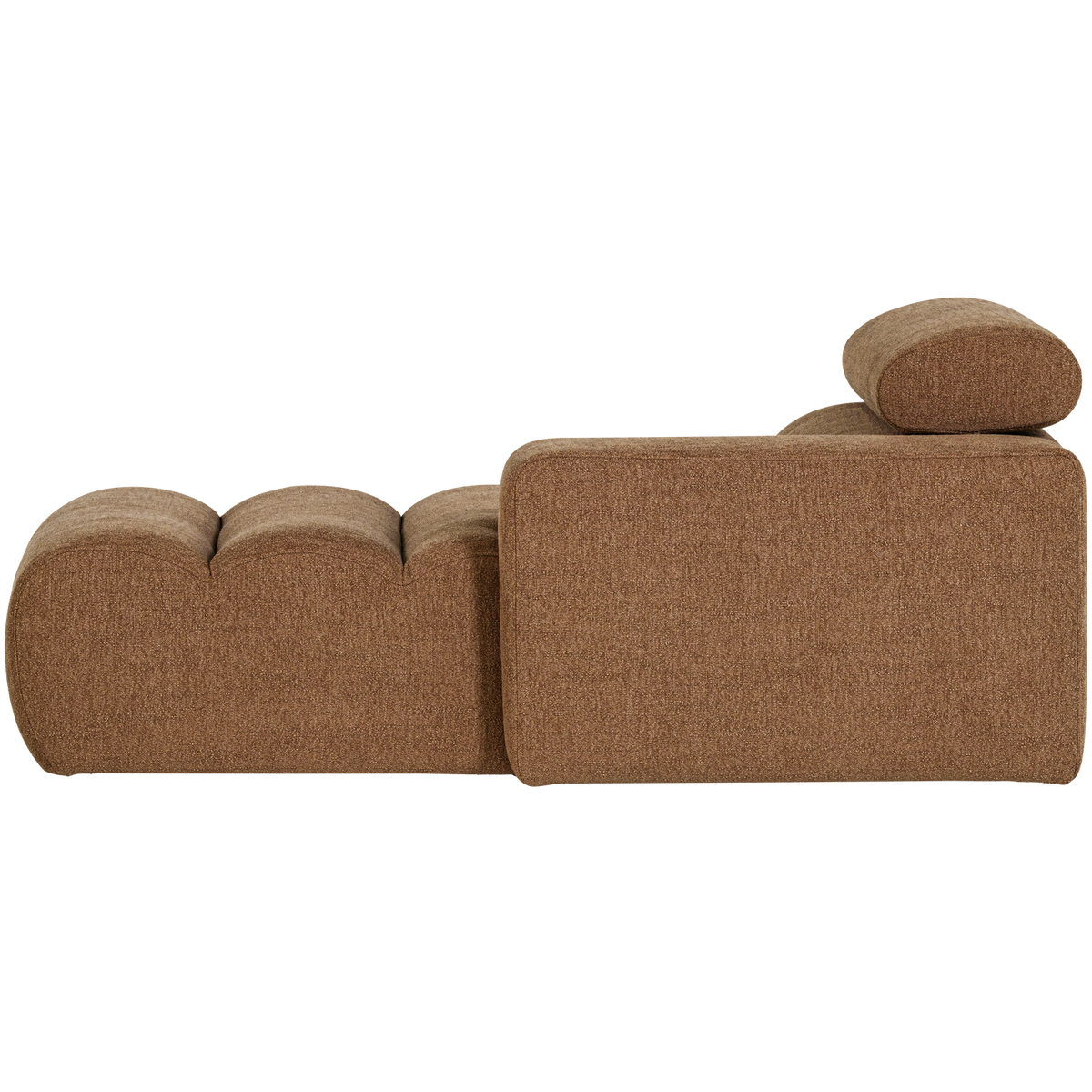 Woood | Chaise longue Novi element arm rechts boucle karamelbruin