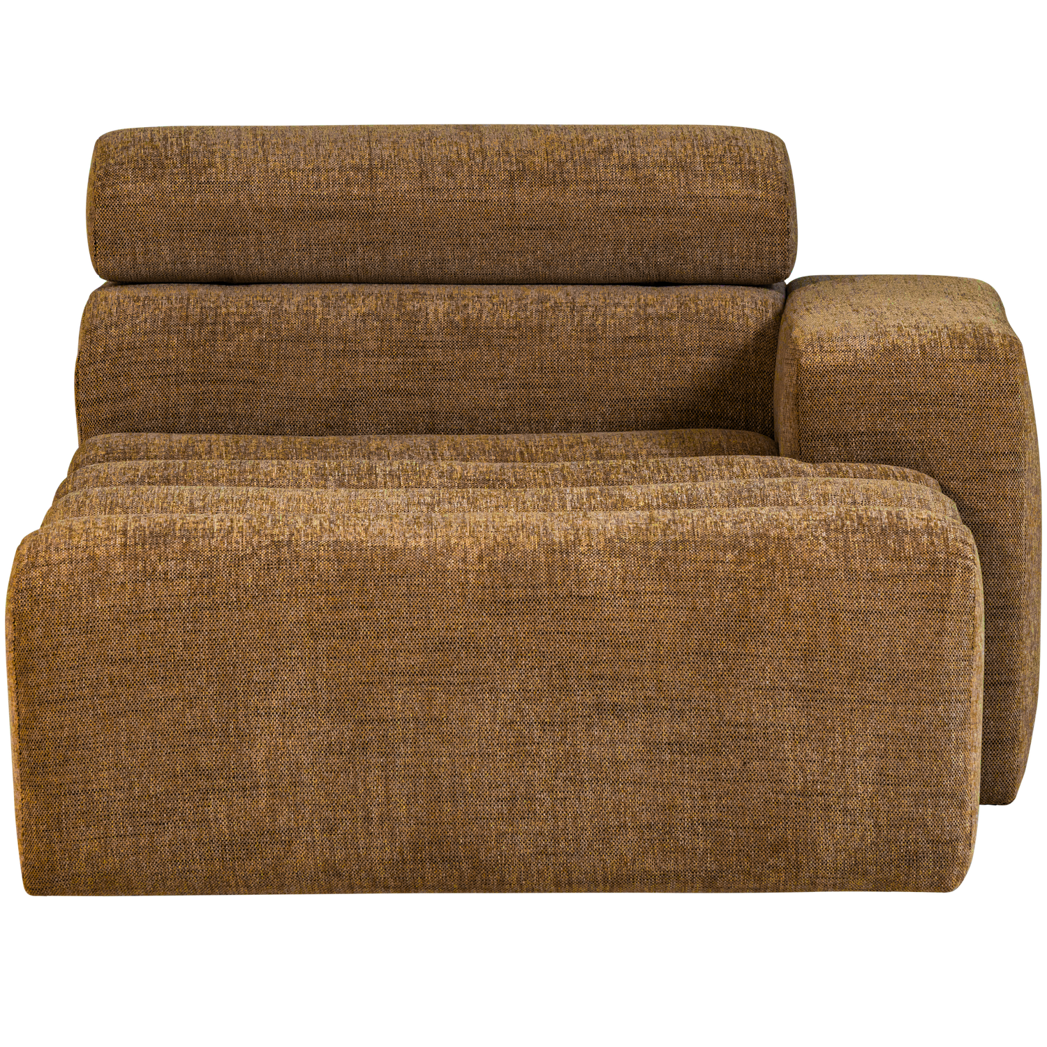 Woood | Chaise longue Novi element arm rechts karamelbruin melange