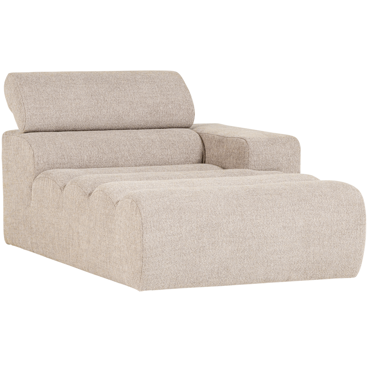 Woood | Chaise longue Novi element arm rechts boucle naturel