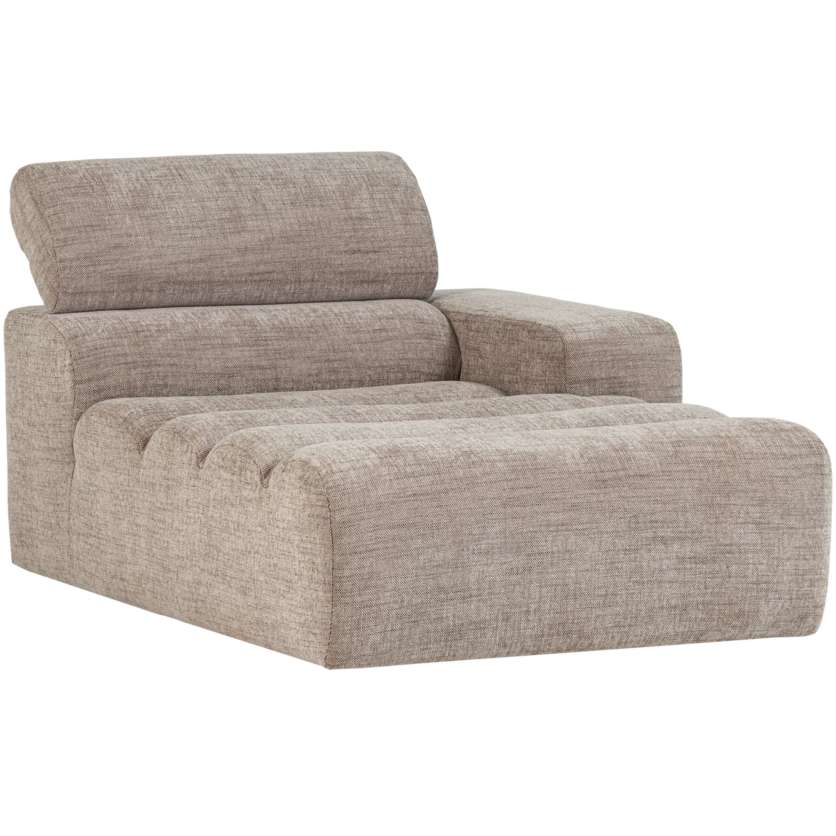 Woood | Chaise longue Novi element arm rechts naturel melange