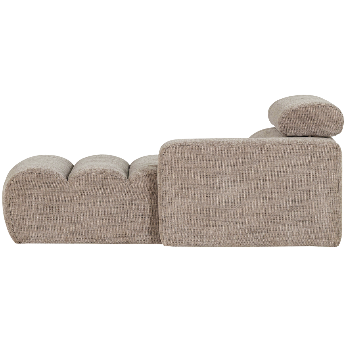 Woood | Chaise longue Novi element arm rechts naturel melange
