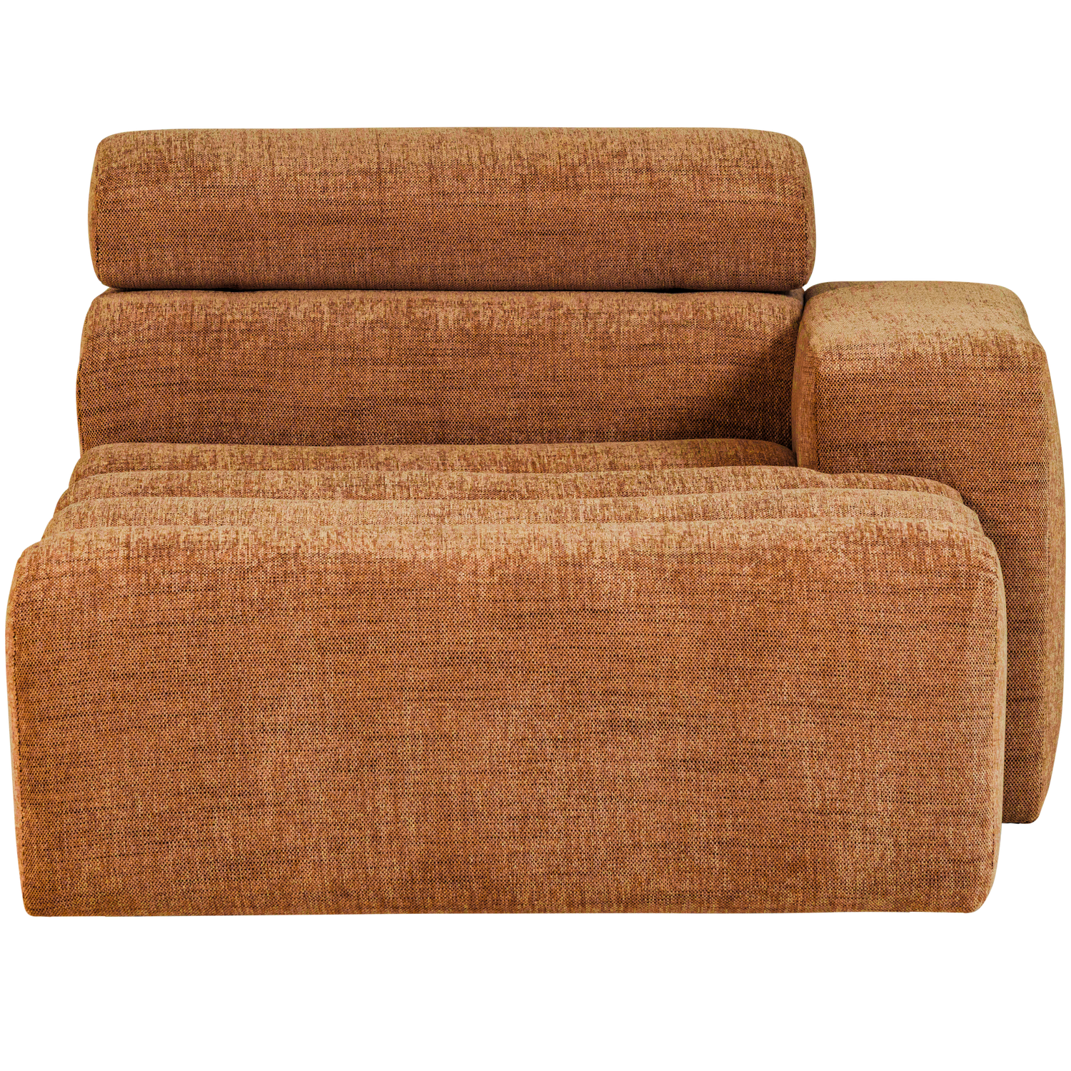Woood | Chaise longue Novi element arm rechts oranje melange