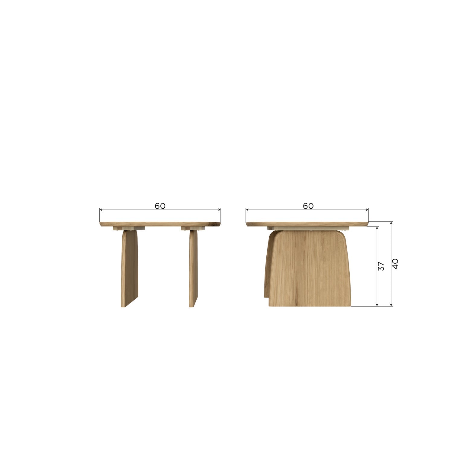 Woood | Salontafel Tablo 60cm eiken