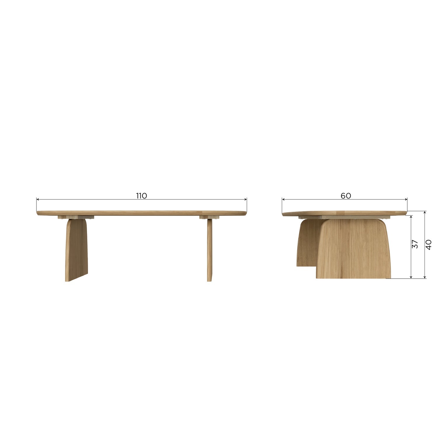 Woood | Salontafel Tablo 110cm eiken