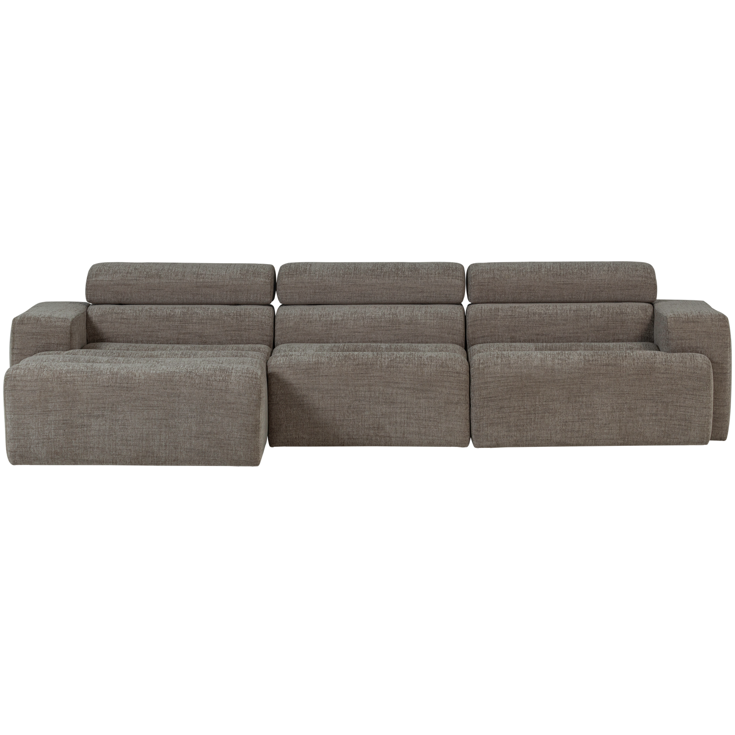 Woood | Chaise longue Novi links grijs melange
