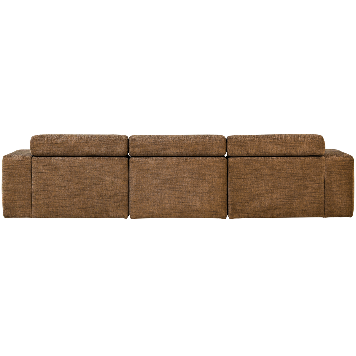 Woood | Chaise longue Novi links karamelbruin melange