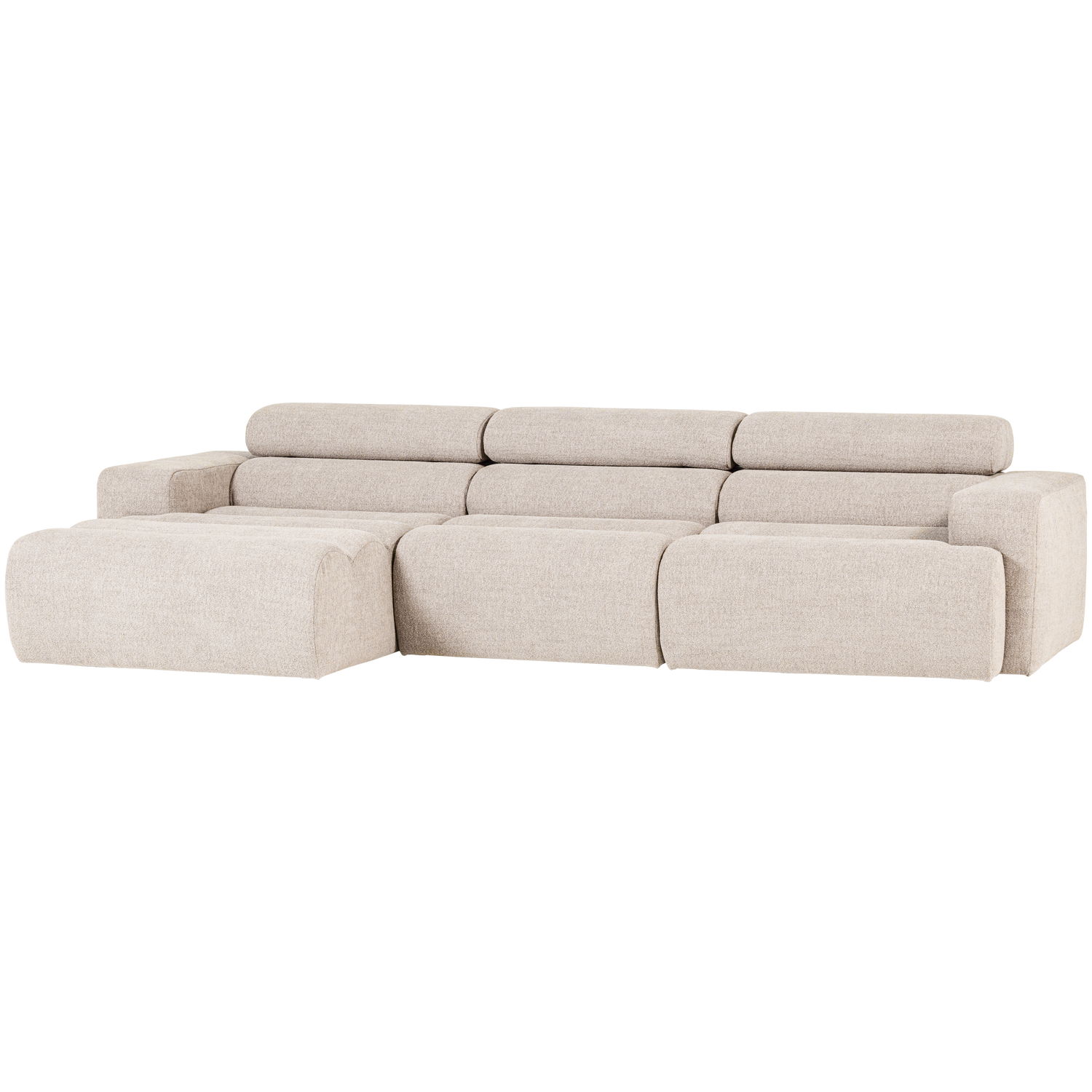 Woood | Chaise longue Novi links boucle naturel