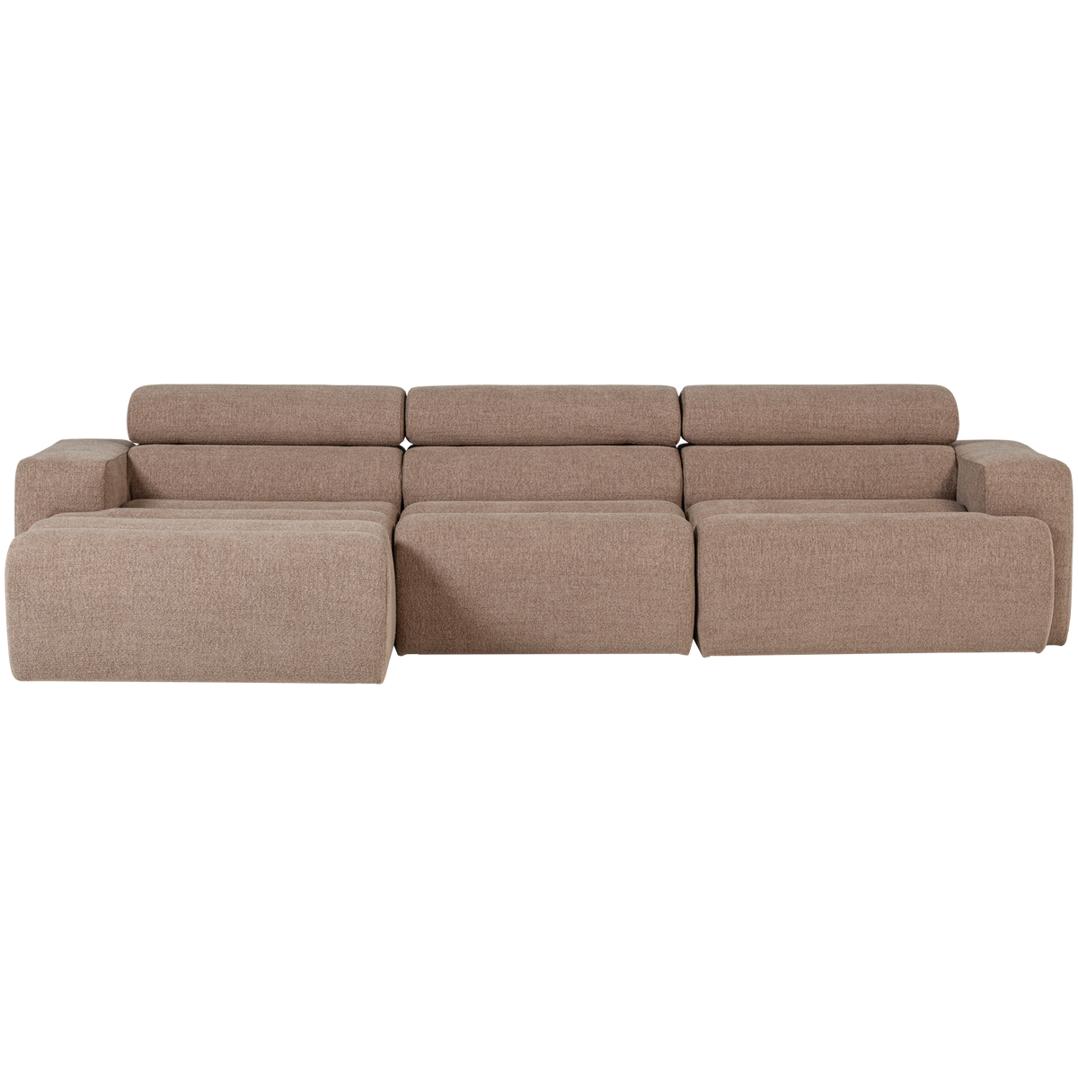 Woood | Chaise longue Novi links boucle taupe