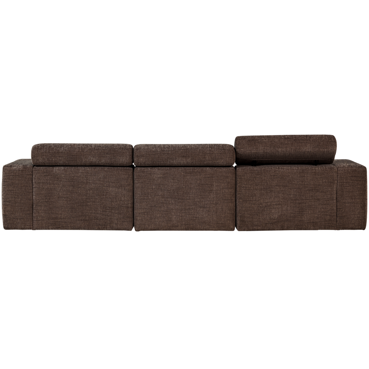 Woood | Chaise longue Novi rechts donkerbruin melange