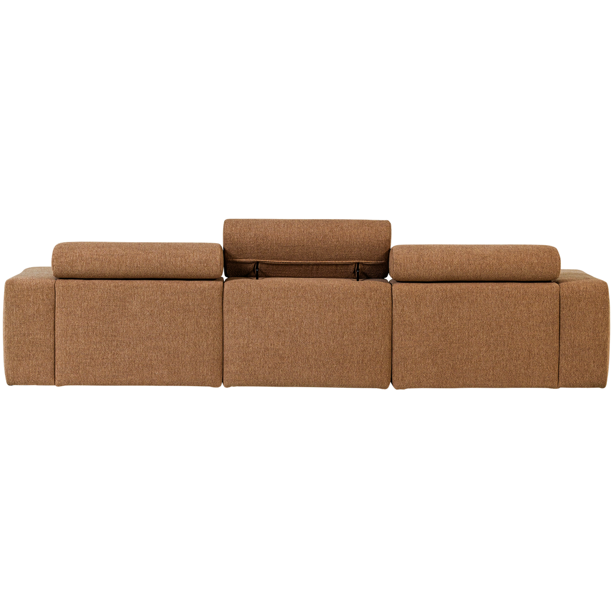 Woood | Chaise longue Novi rechts boucle karamelbruin