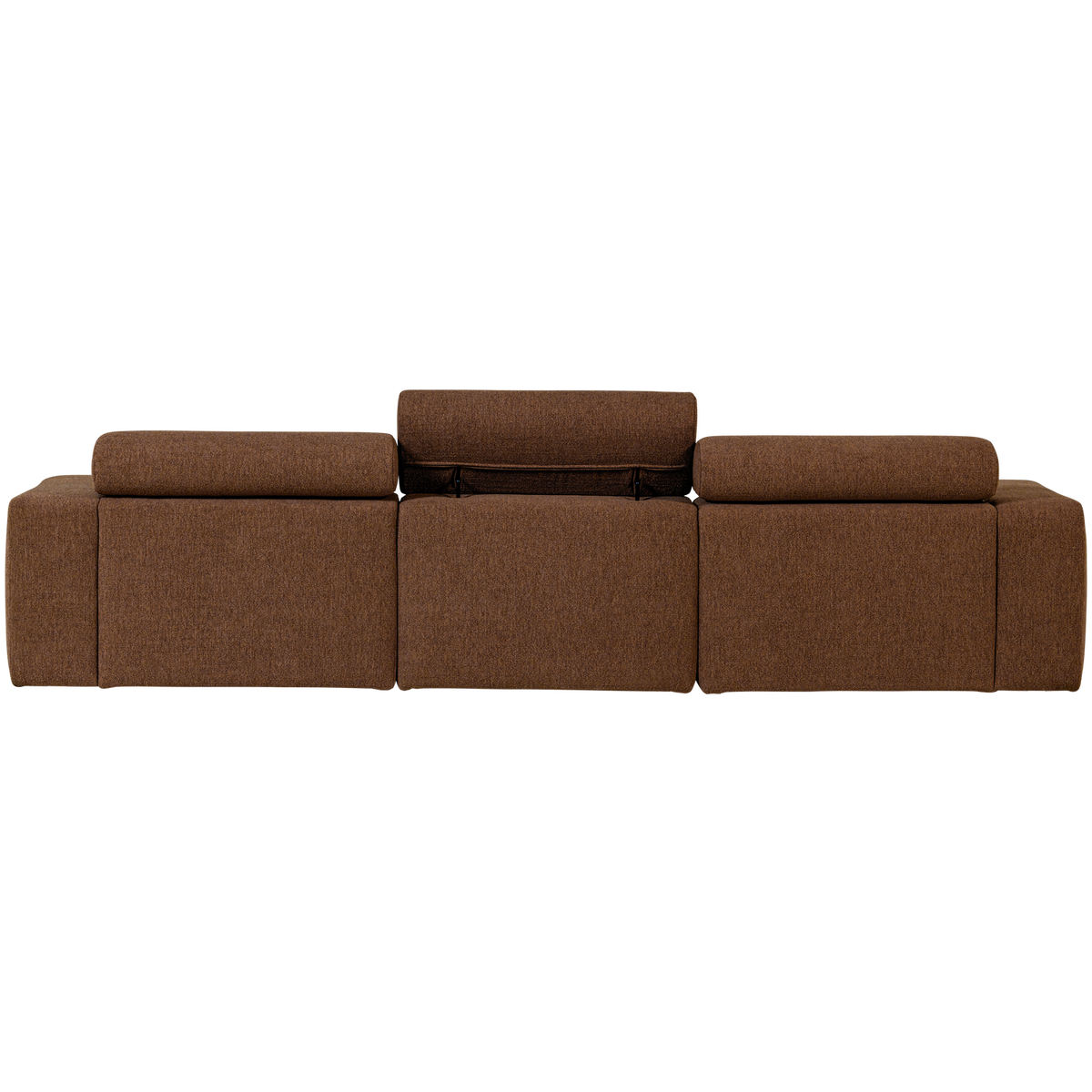 Woood | Chaise longue Novi rechts boucle mokkabruin