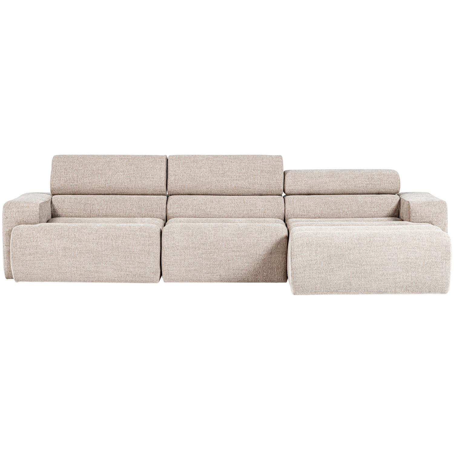 Woood | Chaise longue Novi rechts boucle naturel