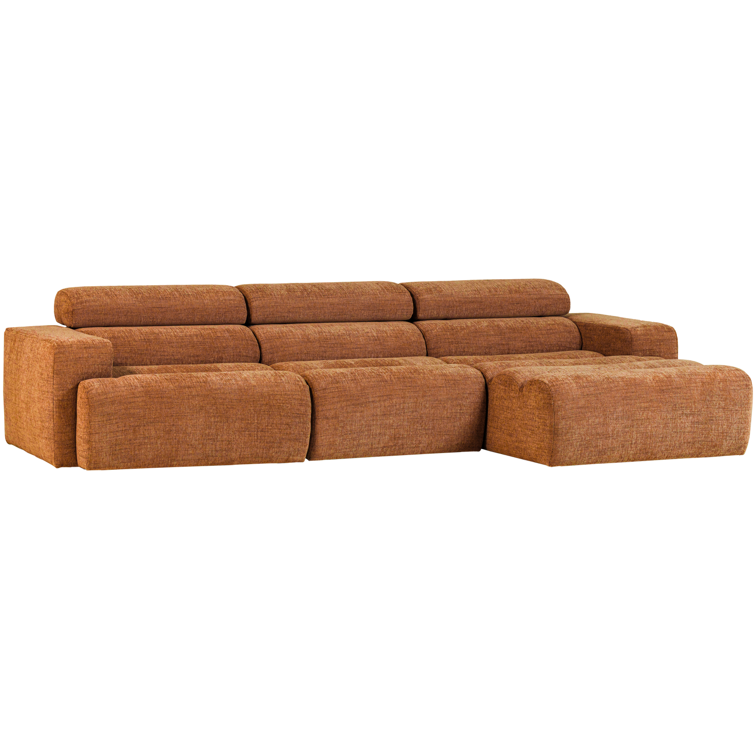 Woood | Chaise longue Novi rechts oranje melange