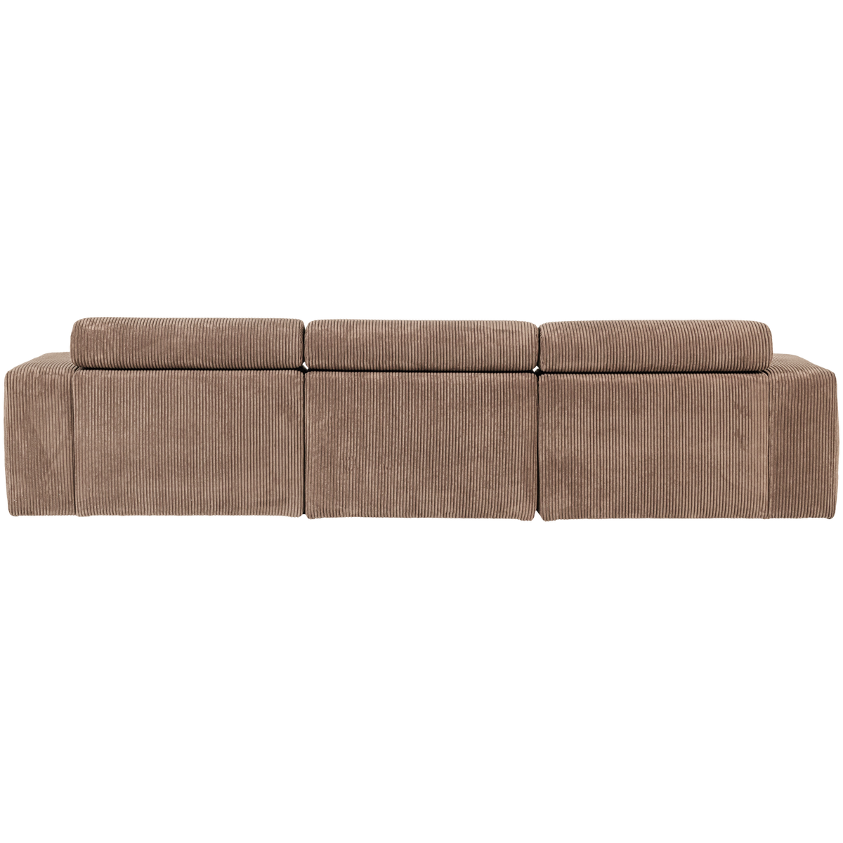 Woood | Chaise longue Novi rechts ribstof taupe