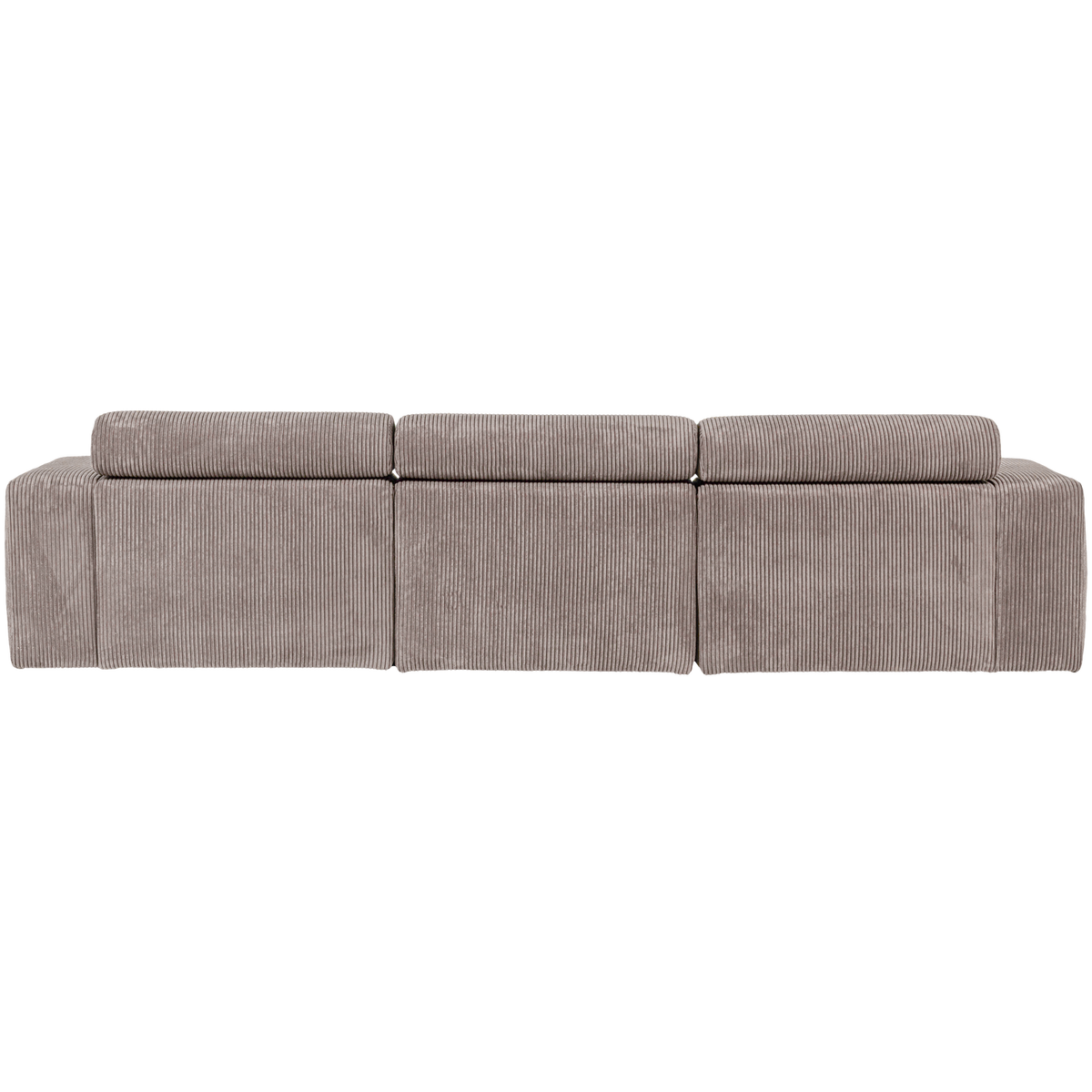 Woood | Chaise longue Novi rechts ribstof zand