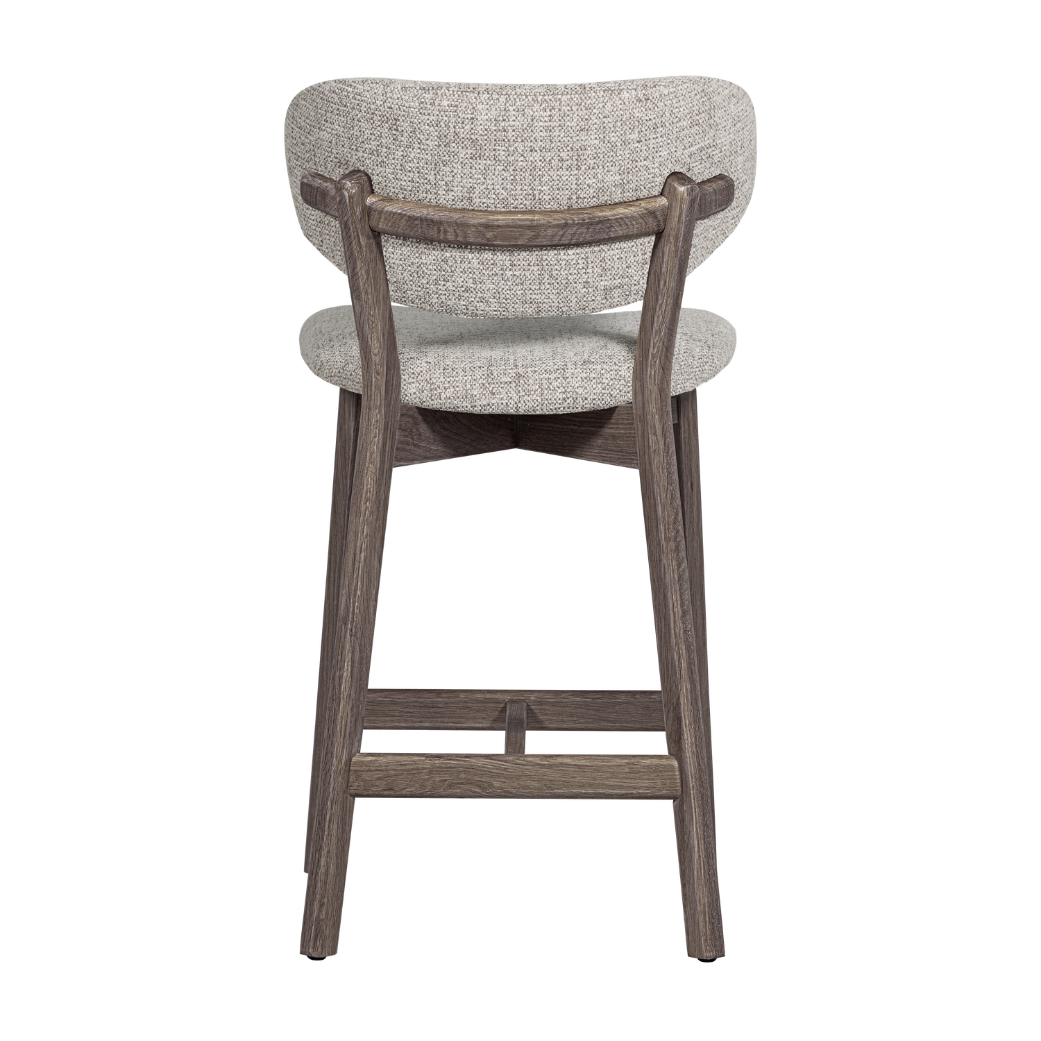 Woood | Barstoel Udar naturel met houten frame bruin