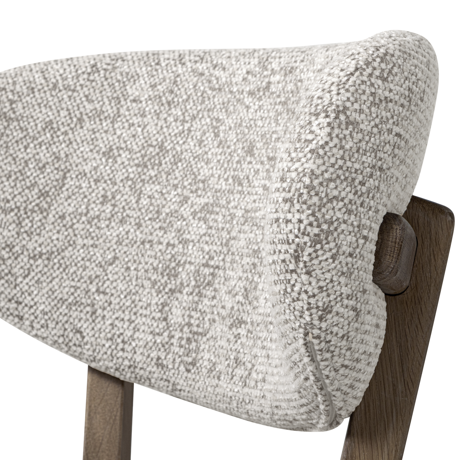 Woood | Barstoel Udar naturel met houten frame bruin
