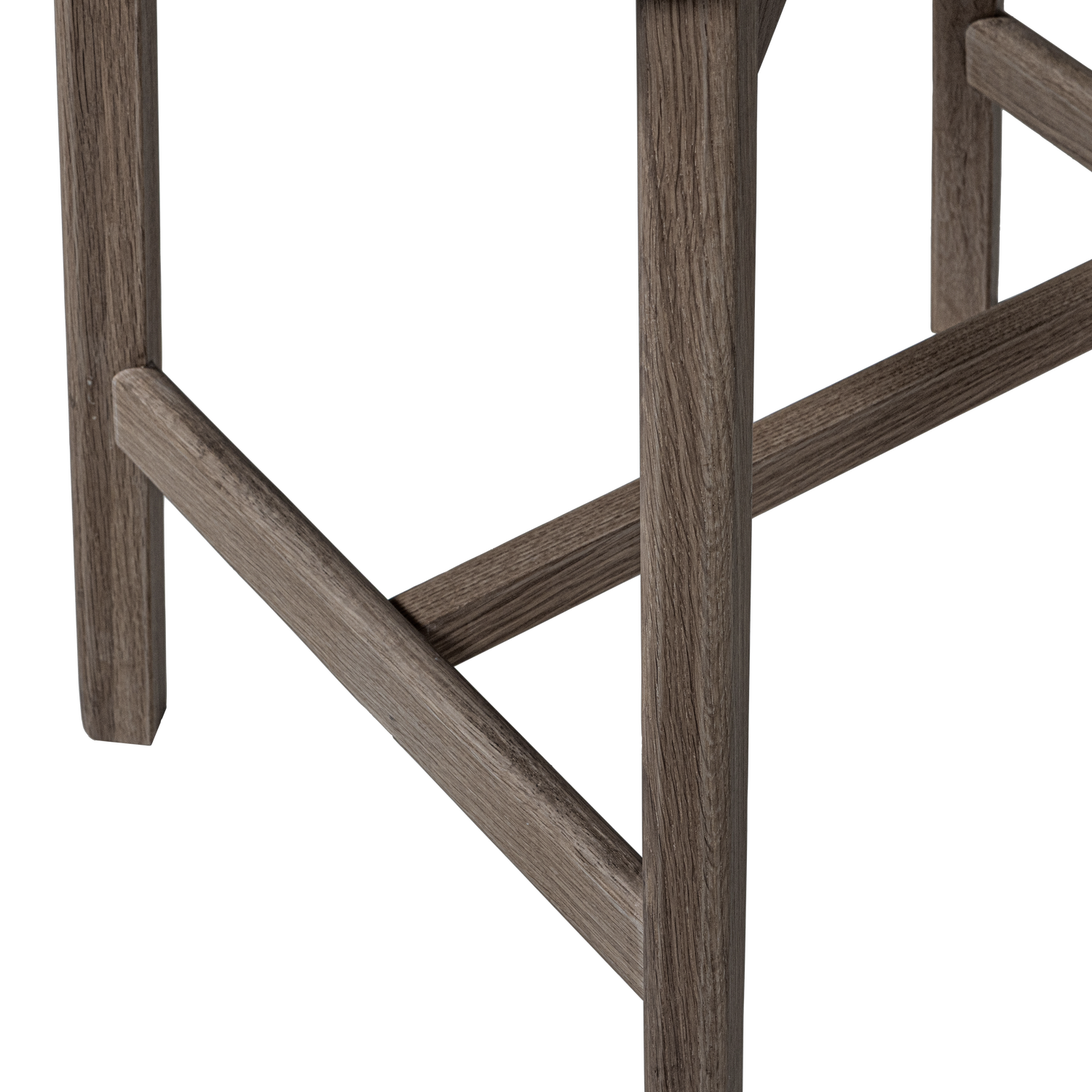 Woood | Barstoel Udar naturel met houten frame bruin