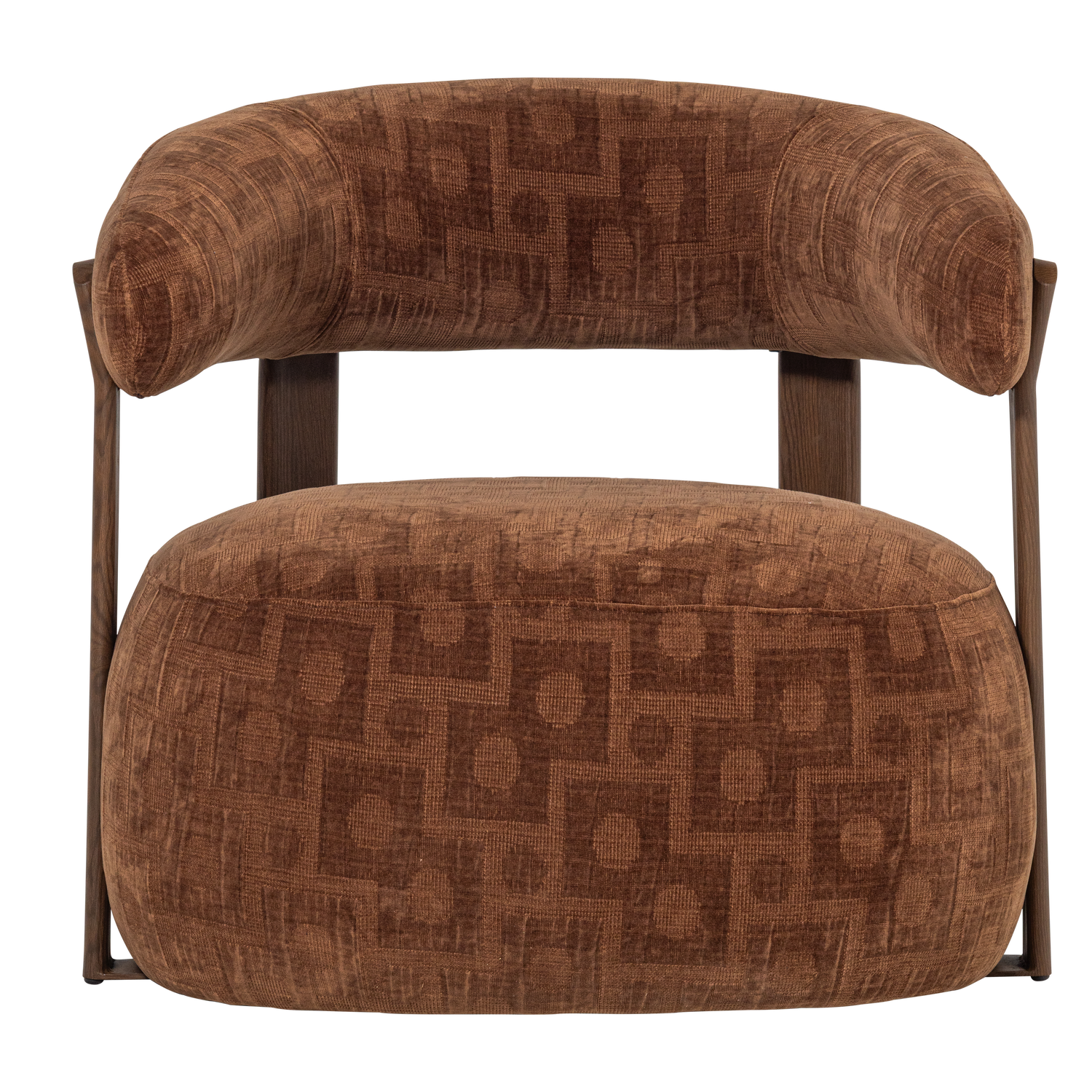 Woood | Fauteuil Foon 3d structuurstof bruin