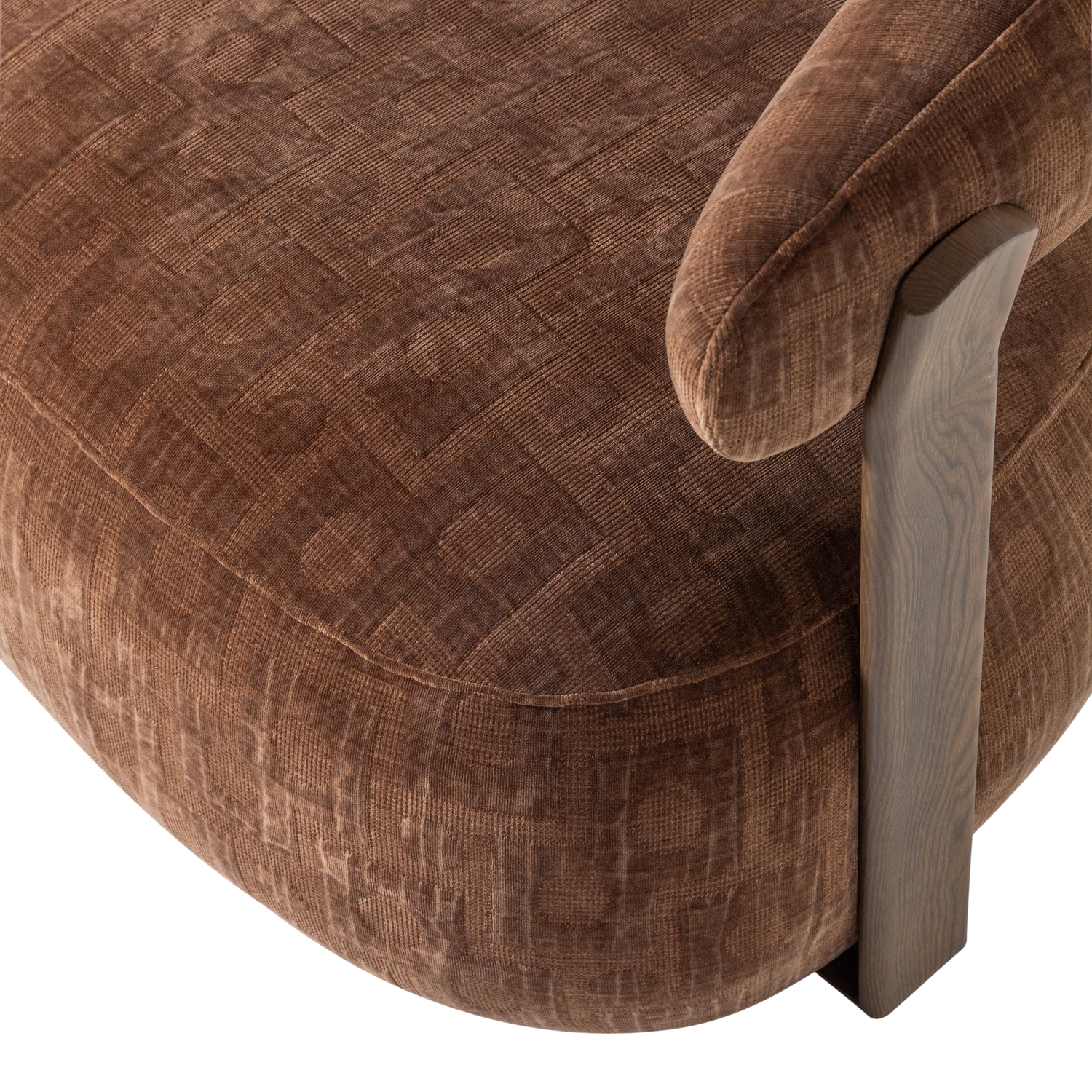 Woood | Fauteuil Foon 3d structuurstof bruin