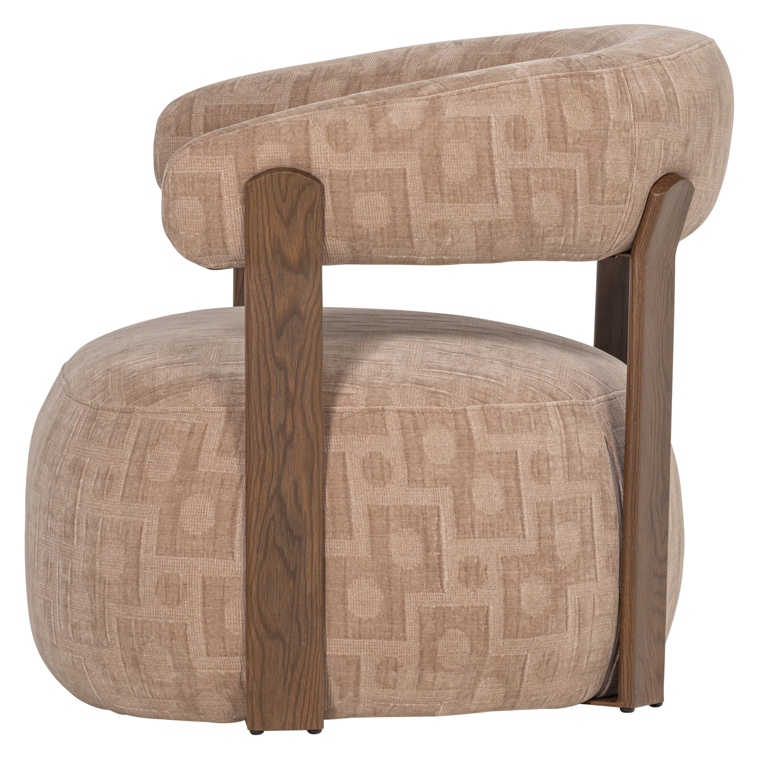 Woood | Fauteuil Foon 3d structuurstof zand