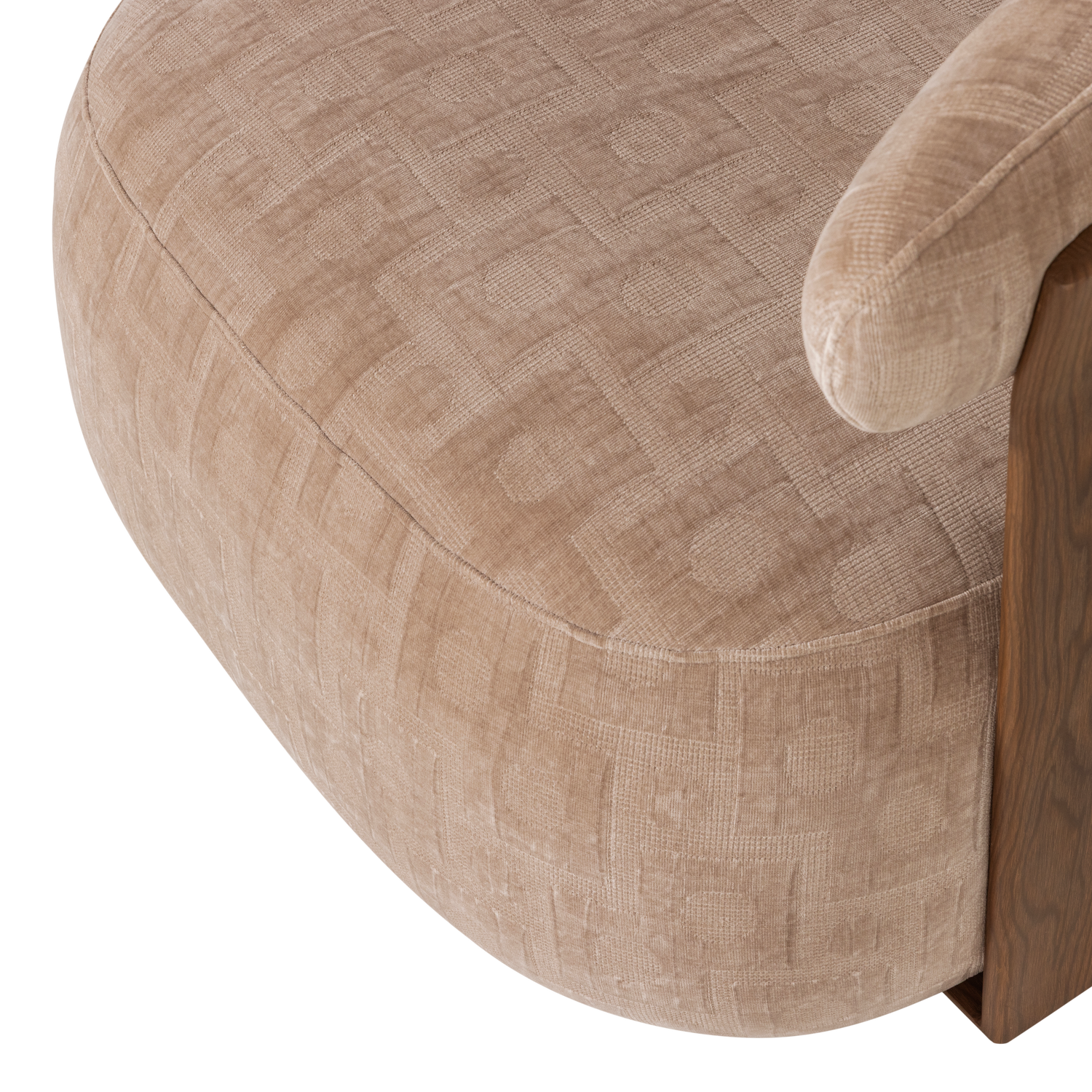 Woood | Fauteuil Foon 3d structuurstof zand