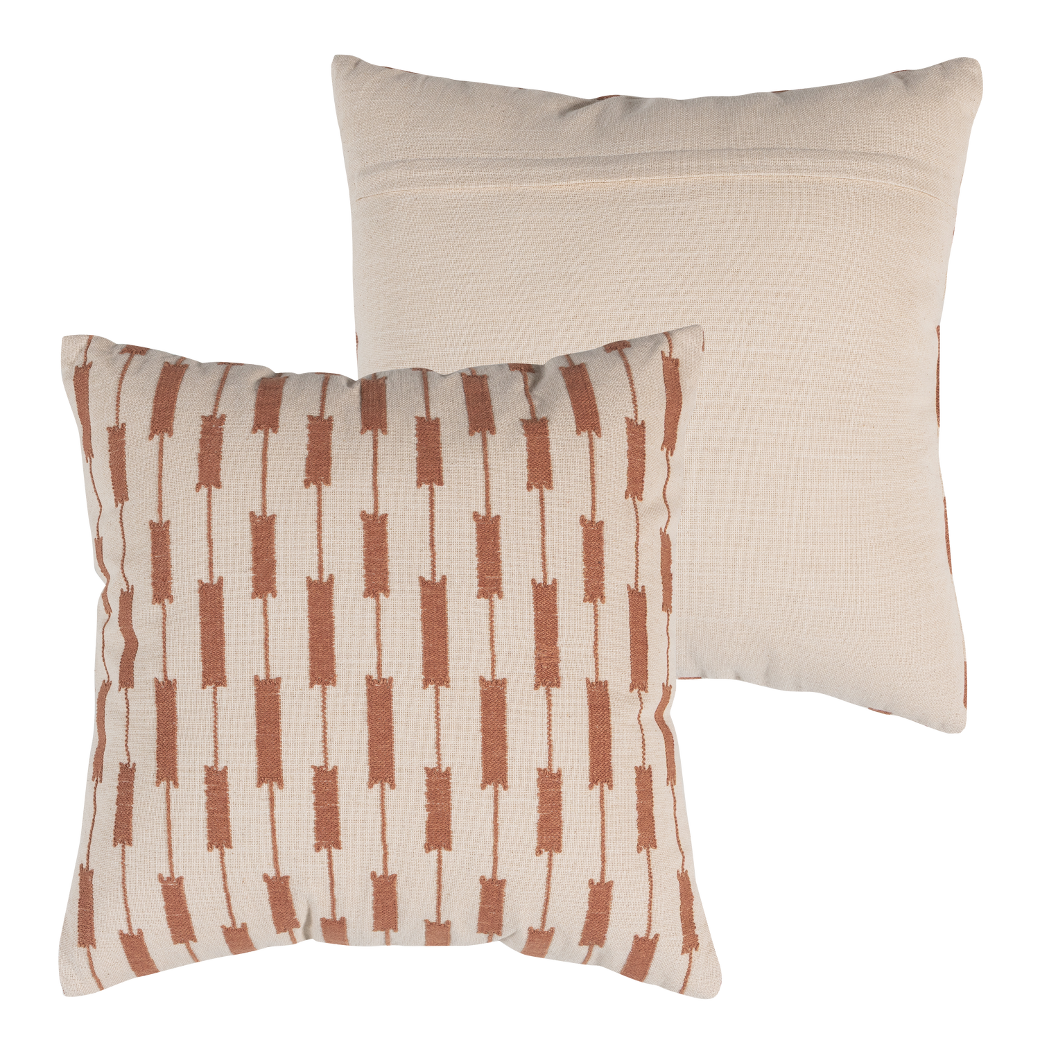 Woood | Kussens Zena roze roestbruin - set van 4