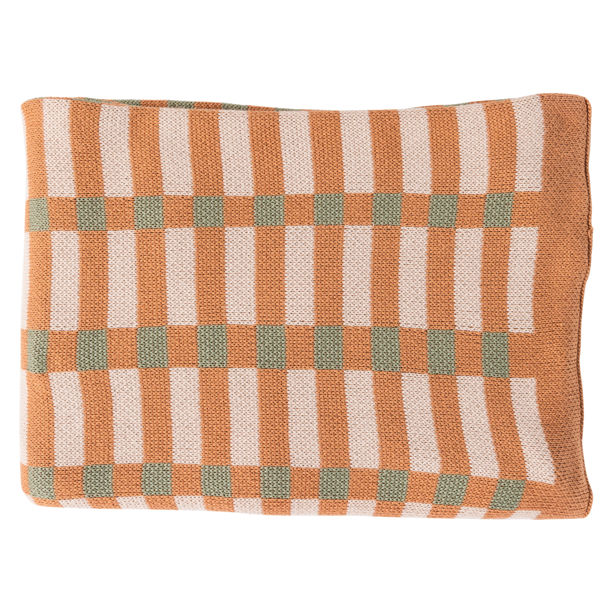 Woood | Plaid Vola groen/oranje
