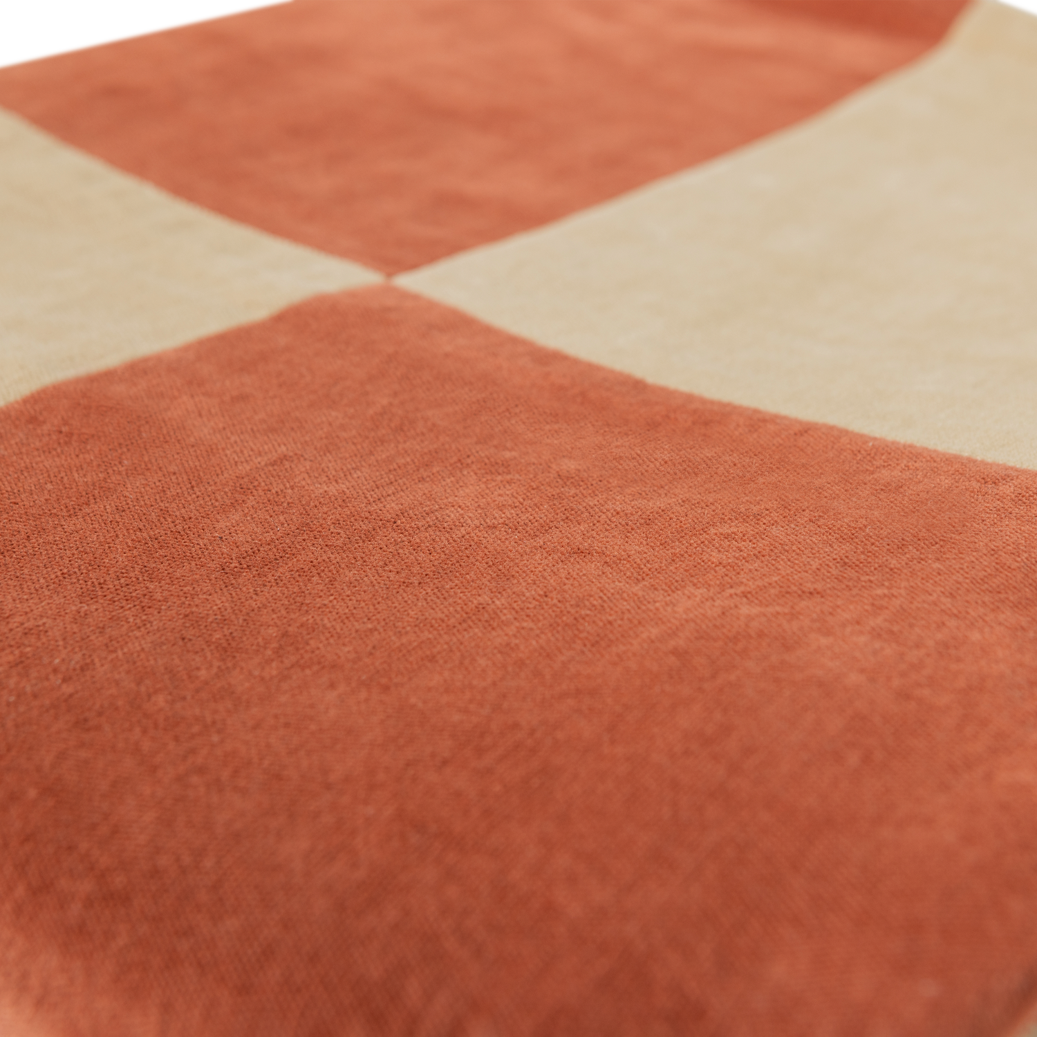 Woood | Plaid Zena velvet roestbruin/beige