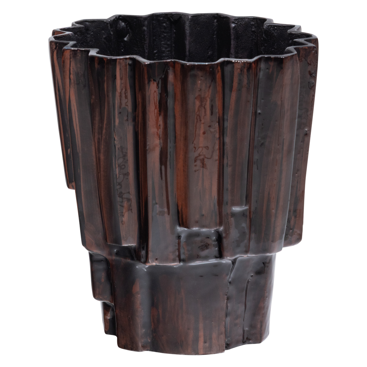 Woood | Pot Drava aluminium bruin