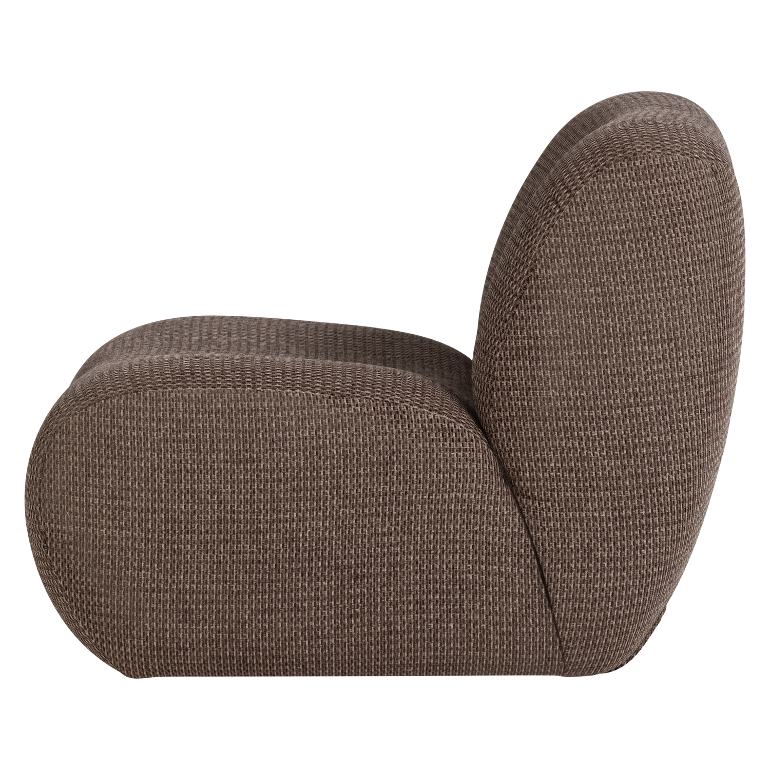 Woood | Fauteuil Nomu grove chenille bruin
