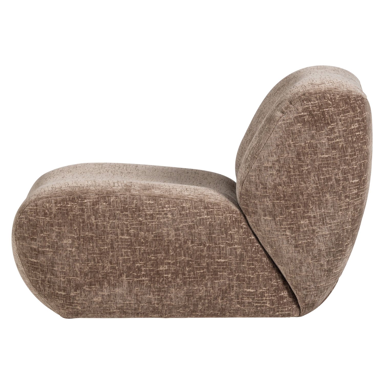 Woood | Fauteuil Nomu craquele velvet lichtbruin