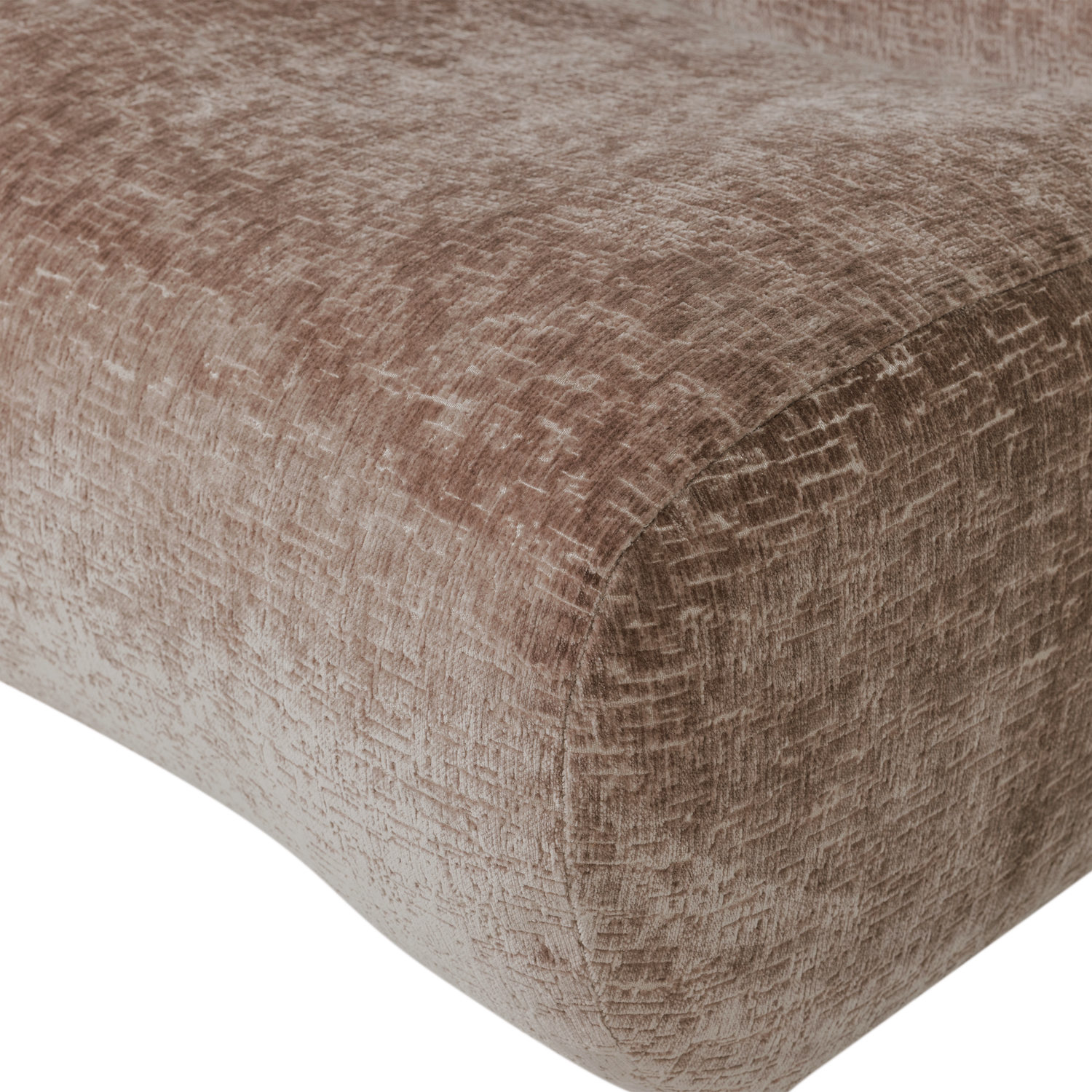 Woood | Fauteuil Nomu craquele velvet lichtbruin