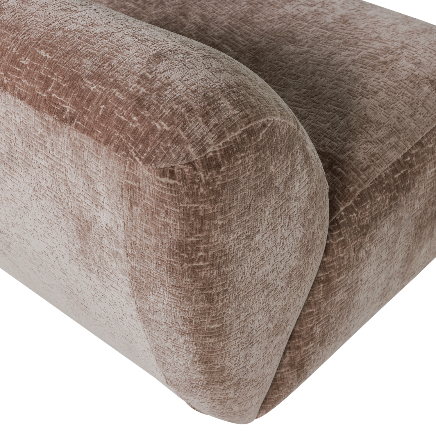 Woood | Fauteuil Nomu craquele velvet lichtbruin