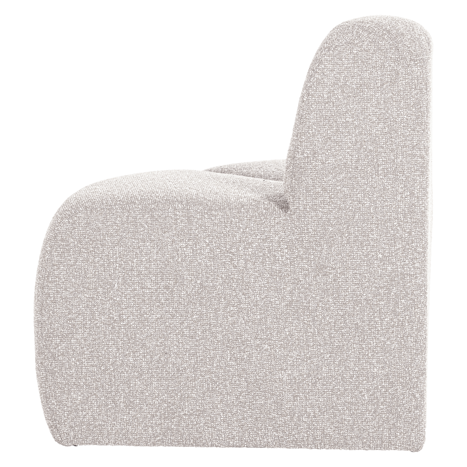 Woood | Eetbank Mojo hoek rond rugleuning boucle ecru melange