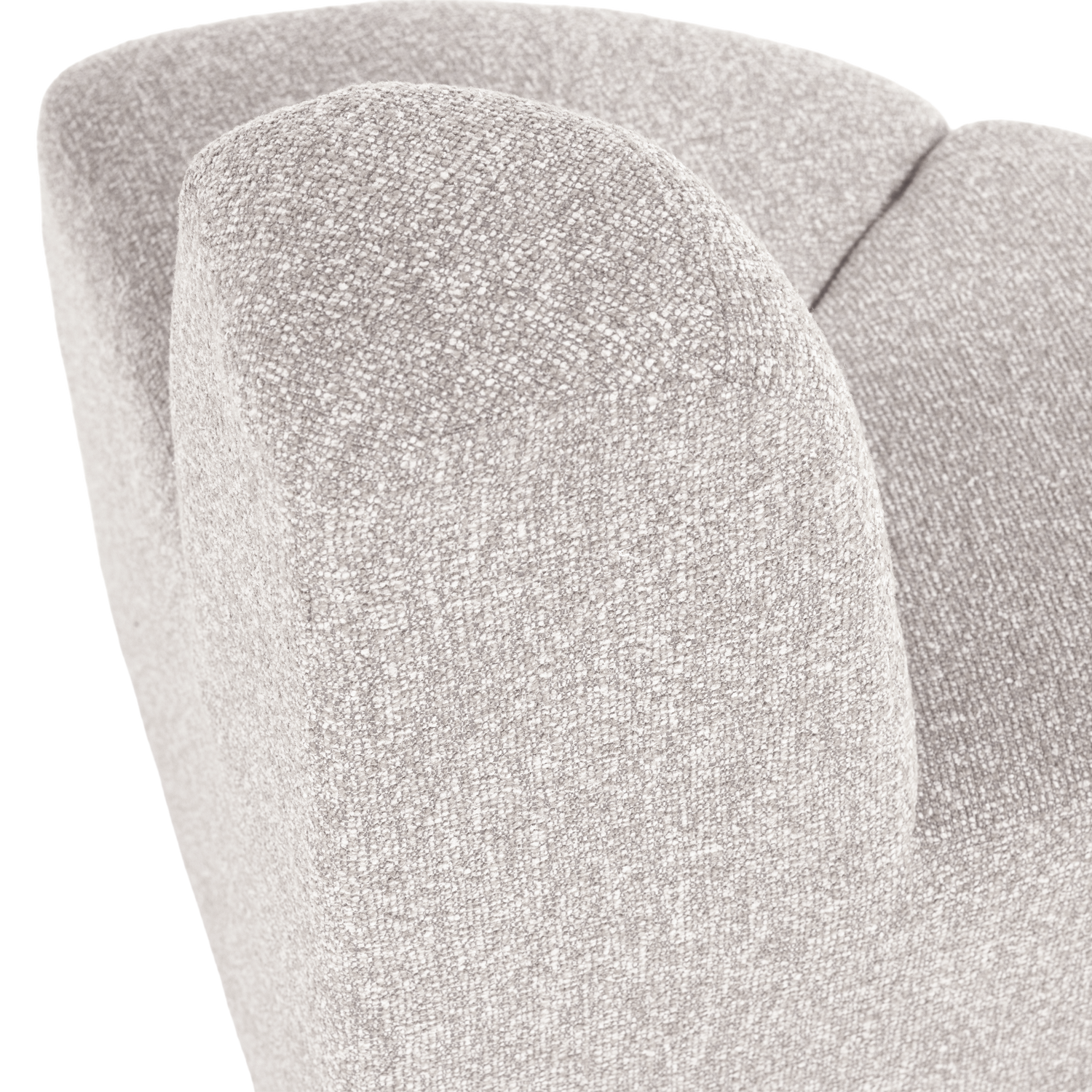 Woood | Eetbank Mojo hoek rond rugleuning boucle ecru melange