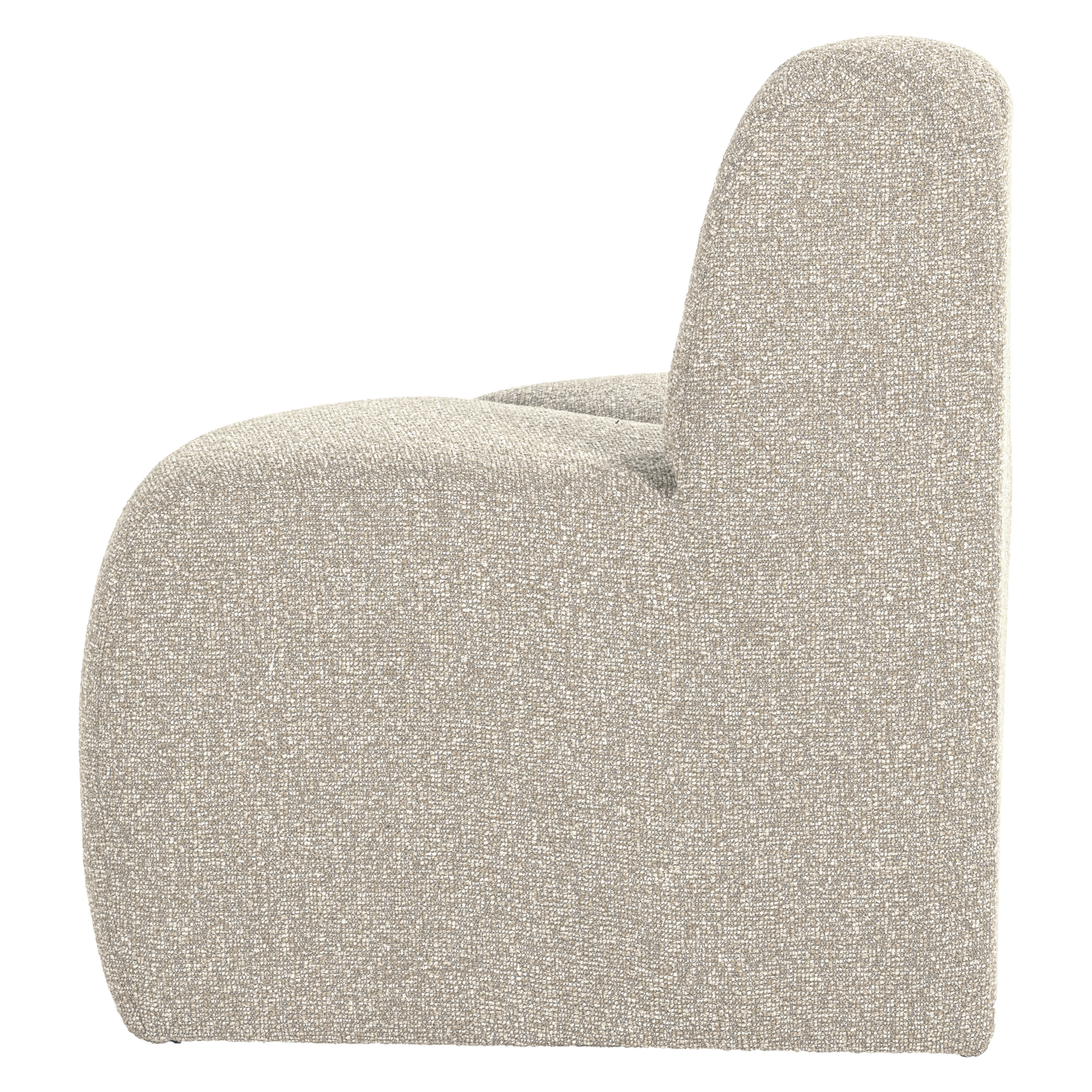 Woood | Eetbank Mojo hoek rond rugleuning boucle beige melange