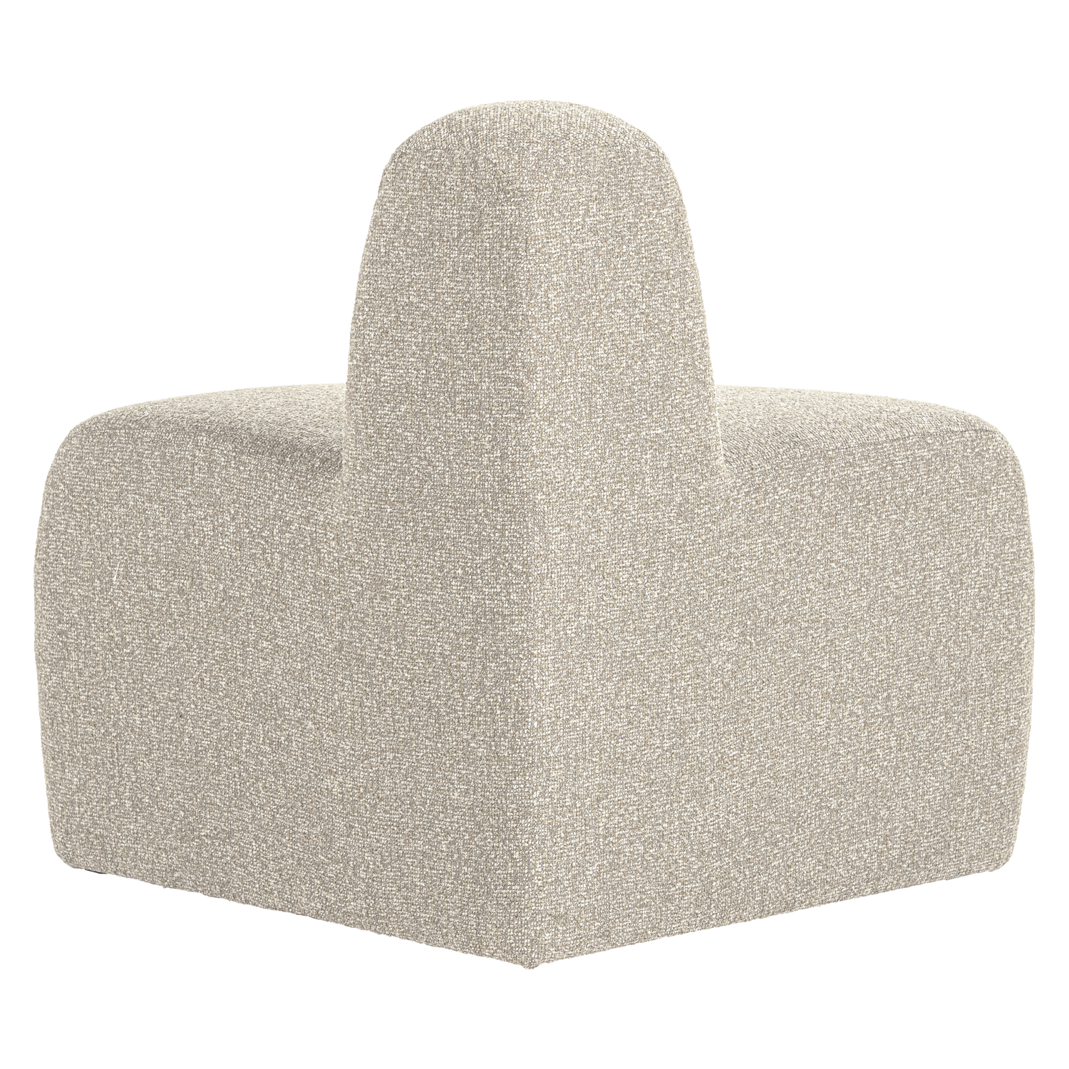 Woood | Eetbank Mojo hoek rond rugleuning boucle beige melange