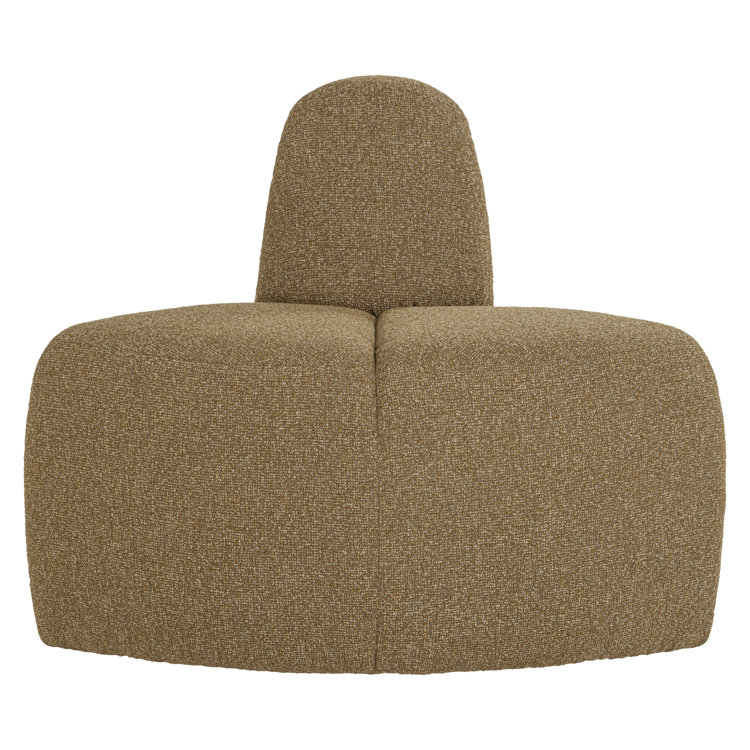 Woood | Eetbank Mojo hoek rond rugleuning boucle geel/bruin