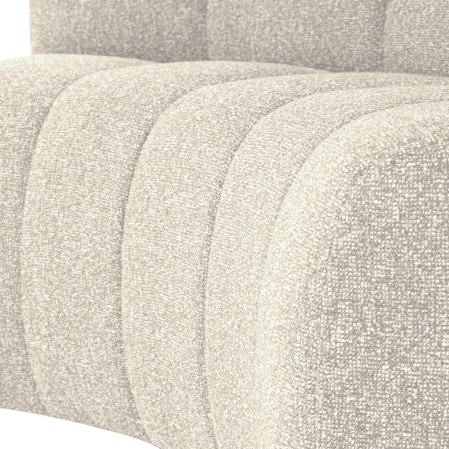 Woood | Eetbank Mojo halfronde hoek rugleuning boucle beige