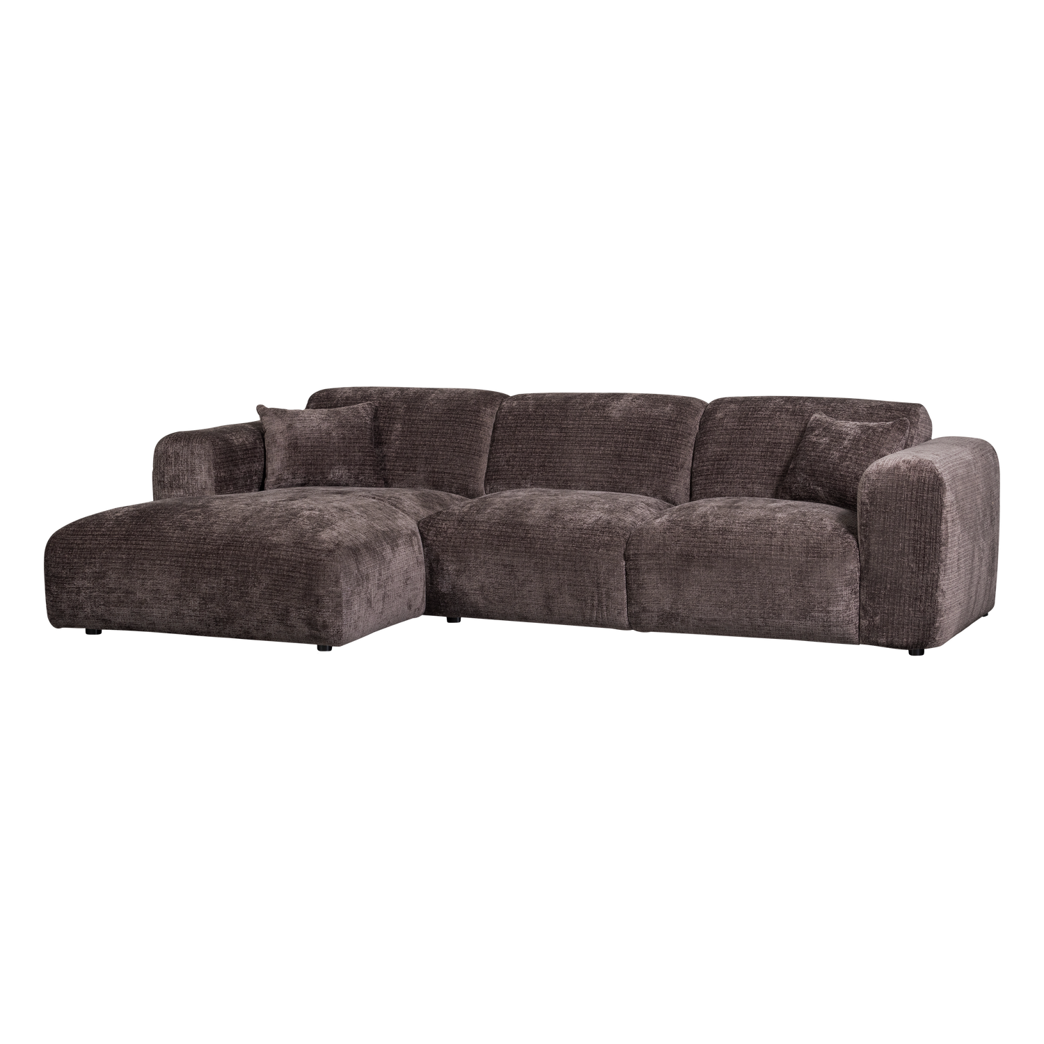 Woood | Chaise longue Cloud links chenille warmbruin