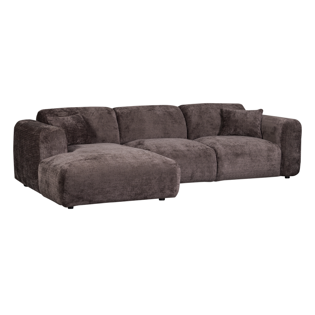 Woood | Chaise longue Cloud links chenille warmbruin