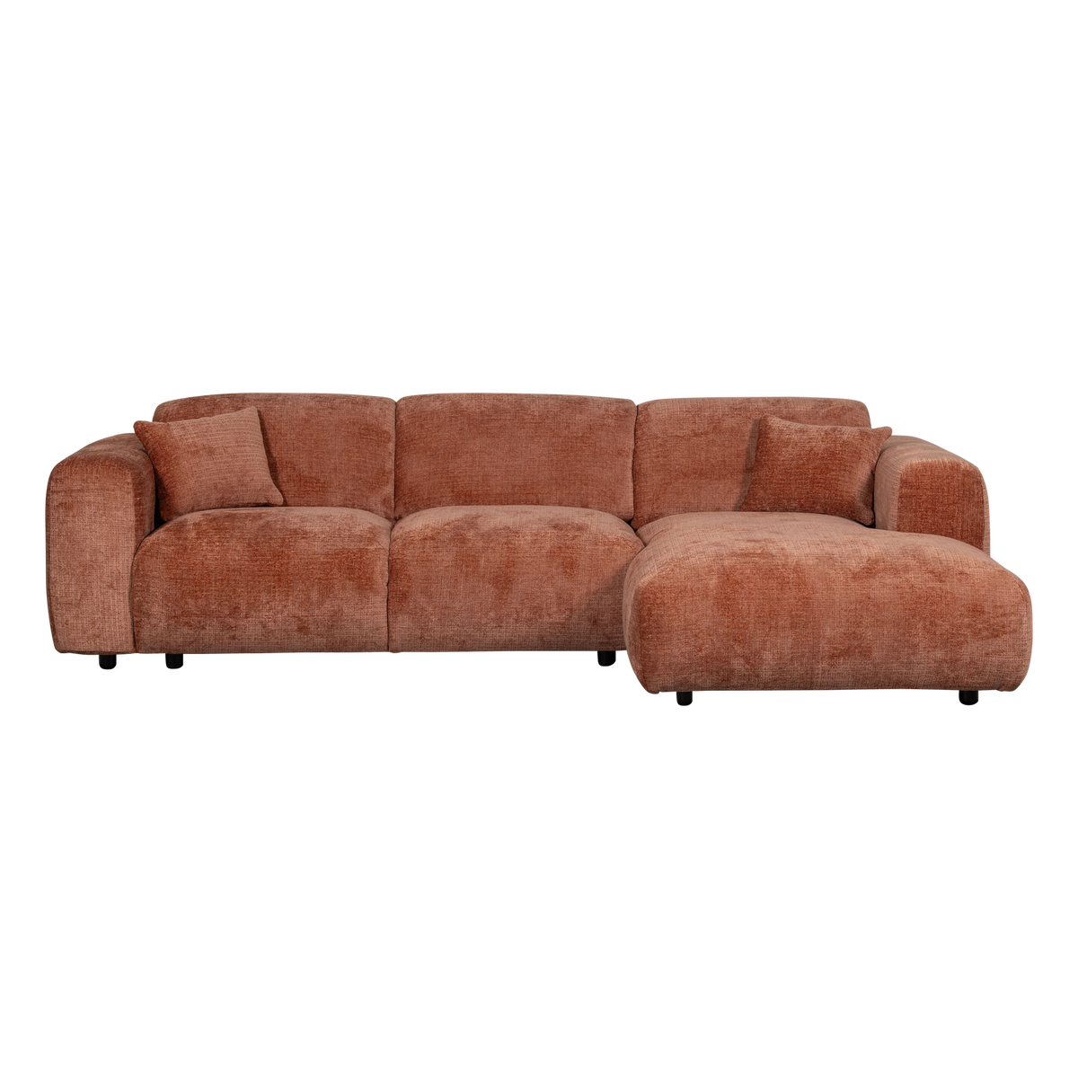 Woood | Chaise longue Cloud rechts chenille terra