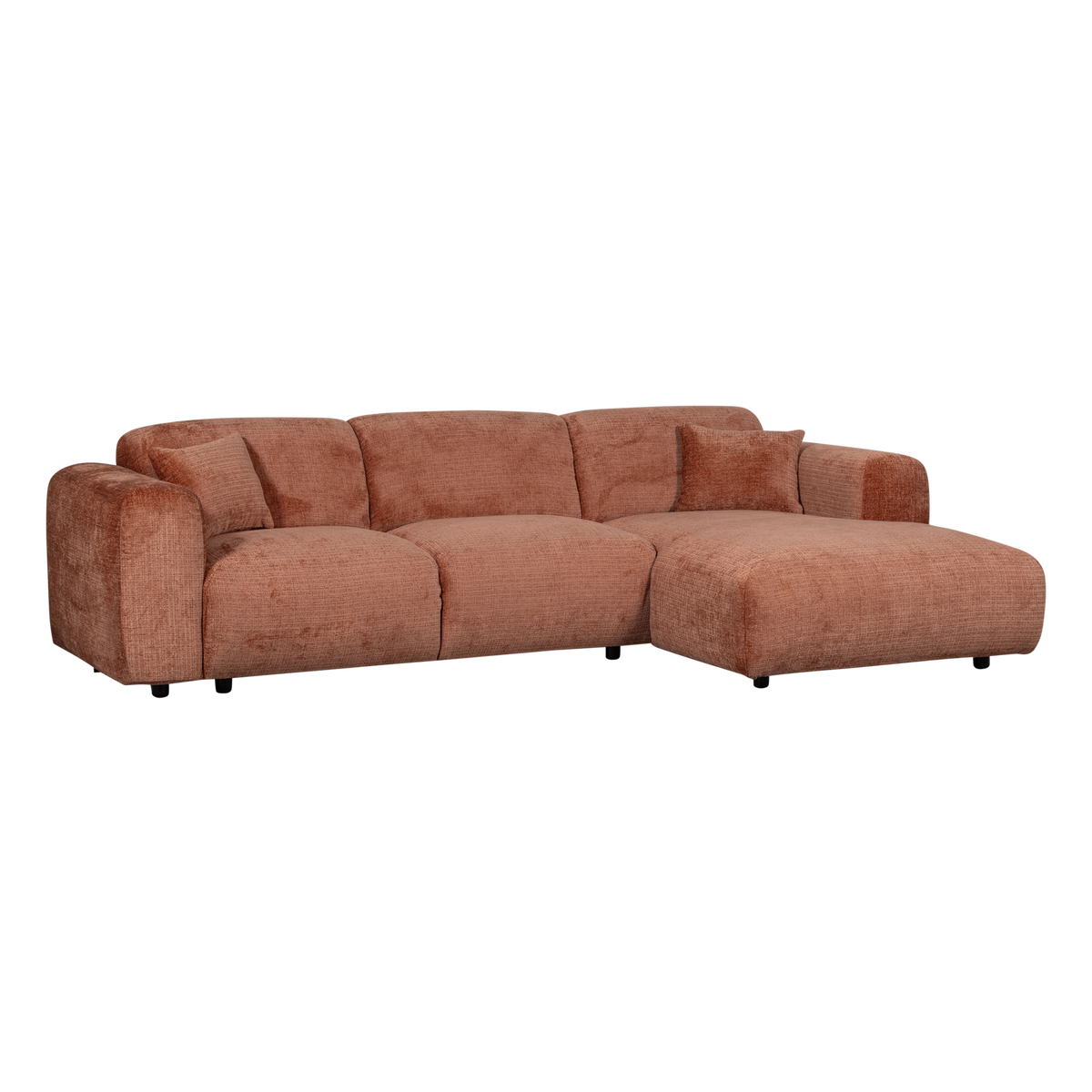 Woood | Chaise longue Cloud rechts chenille terra