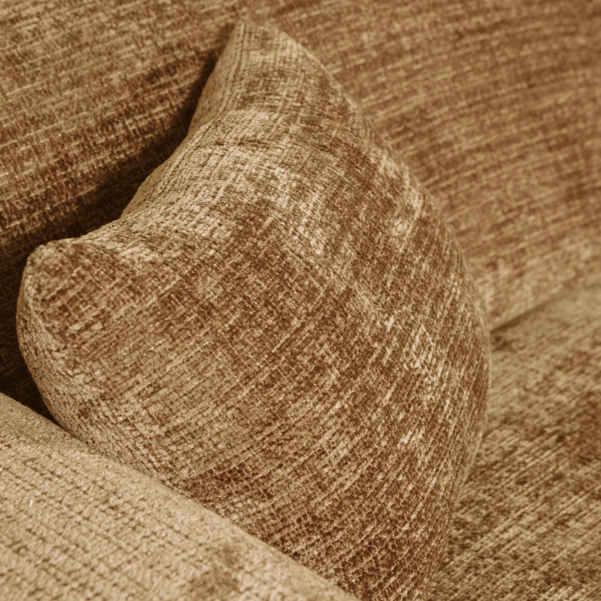 Woood | Chaise longue Cloud rechts chenille honinggeel