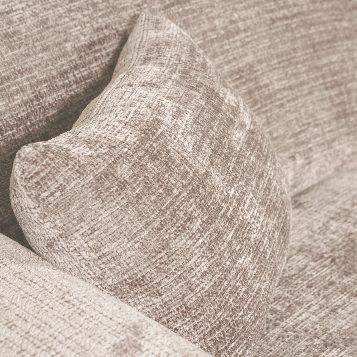 Woood | Chaise longue Cloud rechts chenille naturel