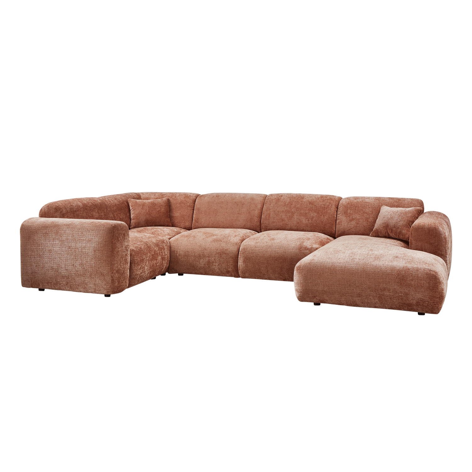 Woood | Hoekbank Cloud links chenille terra