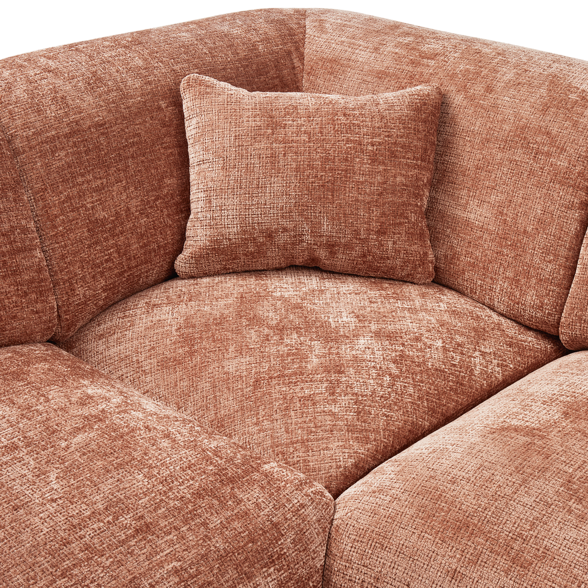 Woood | Hoekbank Cloud links chenille terra