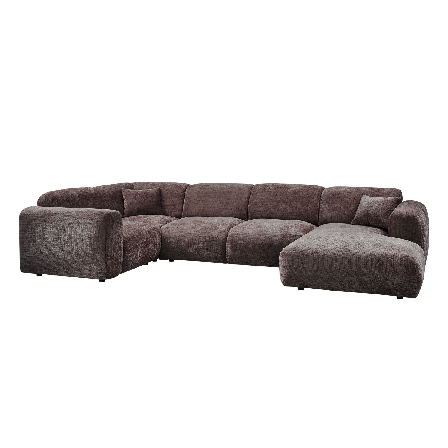 Woood | Hoekbank Cloud links chenille warmbruin