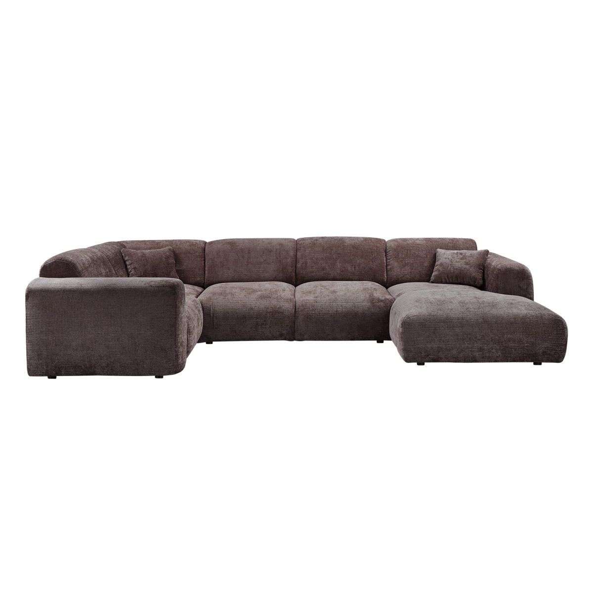 Woood | Hoekbank Cloud links chenille warmbruin